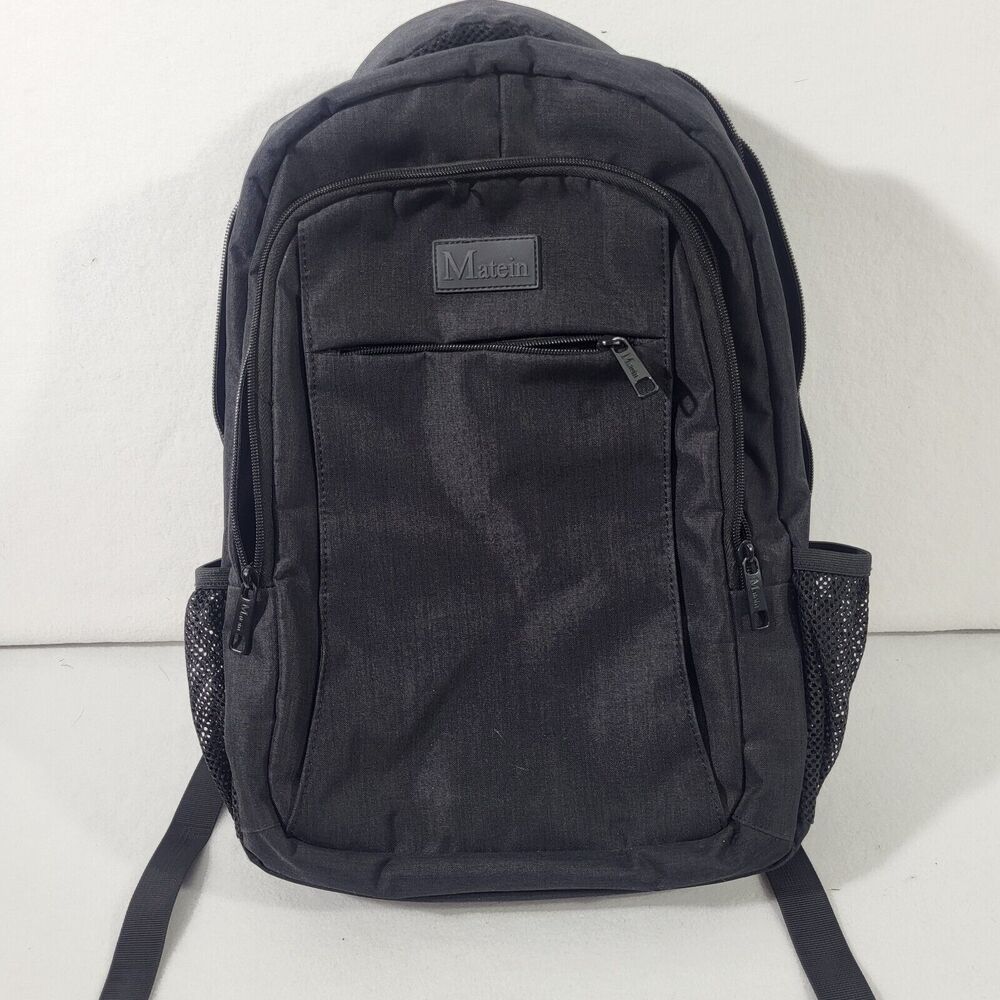 Matein Men's Black Travel 18” Laptop Backpack Anti-Theft School USB Port Pockets
